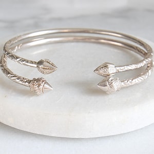 Silver Ladies Cuff Bangle Bracelet | menkDÜKE 925 Sterling Silver West Indian Caribbean Layering Stacking Wedding Anniversary Bridal Gift