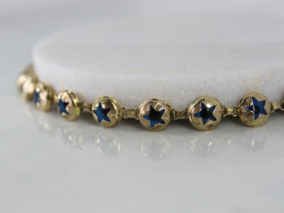 Star Evil Eye Bracelet | 10k Yellow Gold