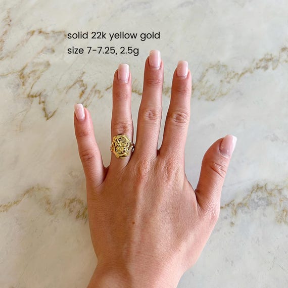 22k Solid Gold Statement Ring | menkDÜKE 22 Karat… - image 2