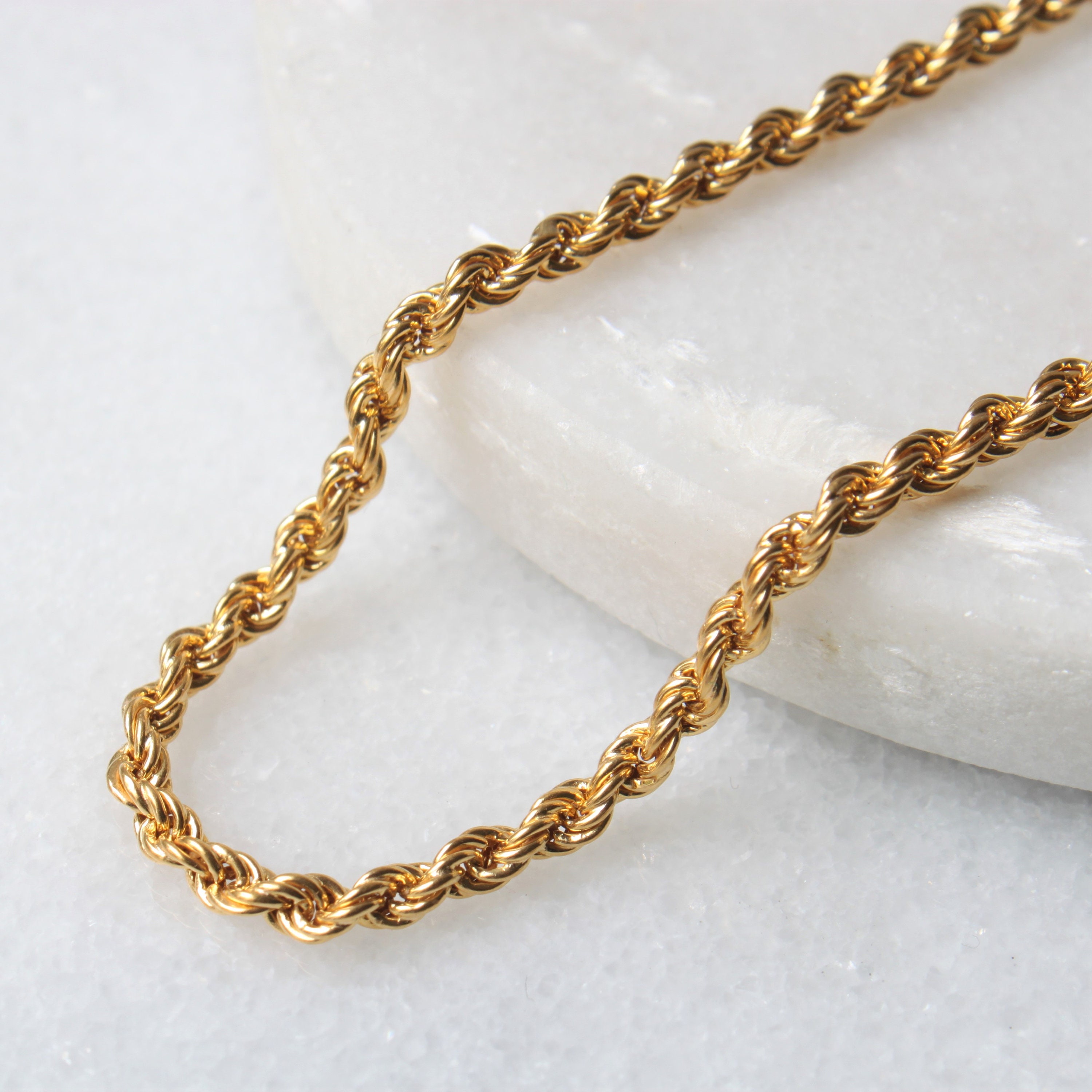 Gold rope chain etsy Clearance