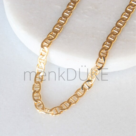 10k Flat Mariner 4.7mm Chain Necklace 