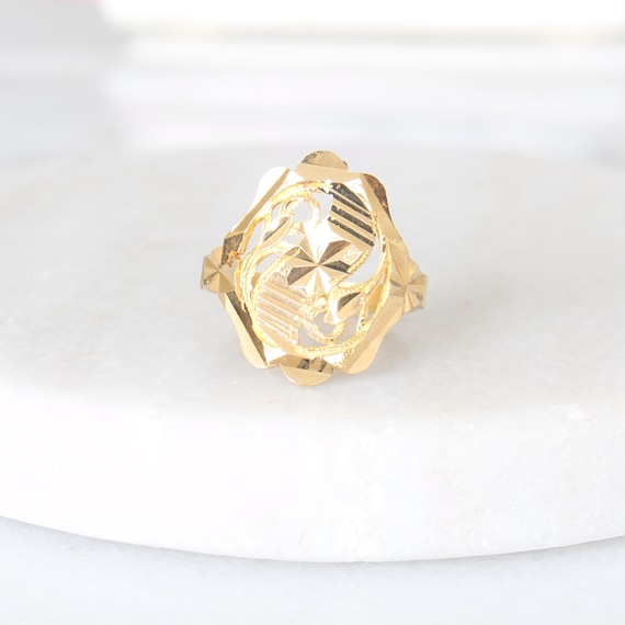 22k Solid Gold Statement Ring | menkDÜKE 22 Karat… - image 1