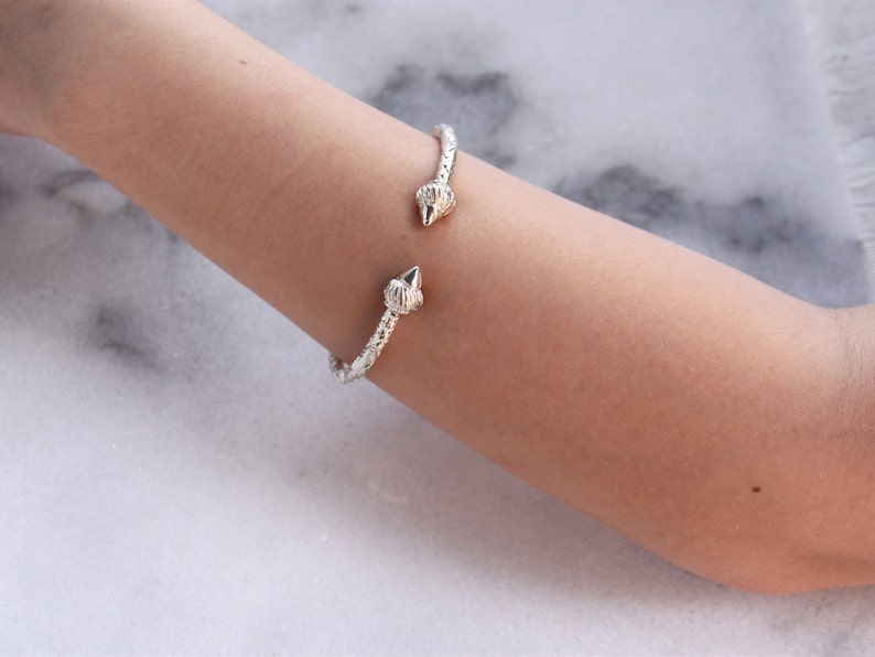 Sterling Silver Thick Etched Cuff Bracelet Bangle