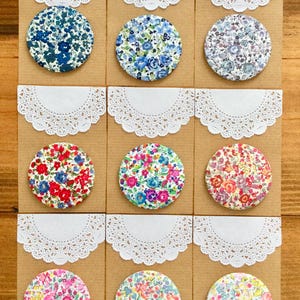 Liberty of London Floral Fabric Pocket Handbag Mirror - Emma and Georgina