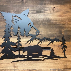 Bear Scene Metal Art