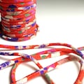 3mm Japanese cords, Chirimen, Cherry Blossom pattern, orange (C3016-3) product logo