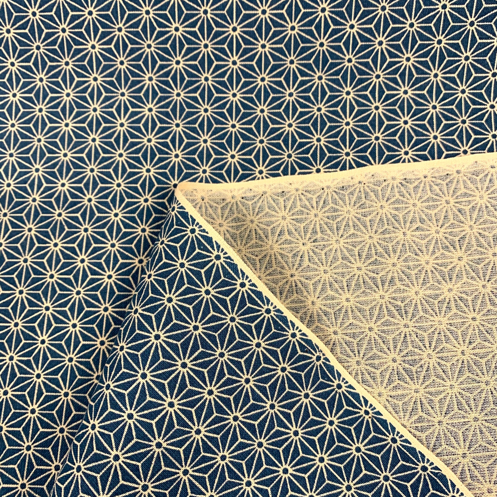 Japanese Fabric Traditional Bluegreen ASANOHA Pattern Etsy