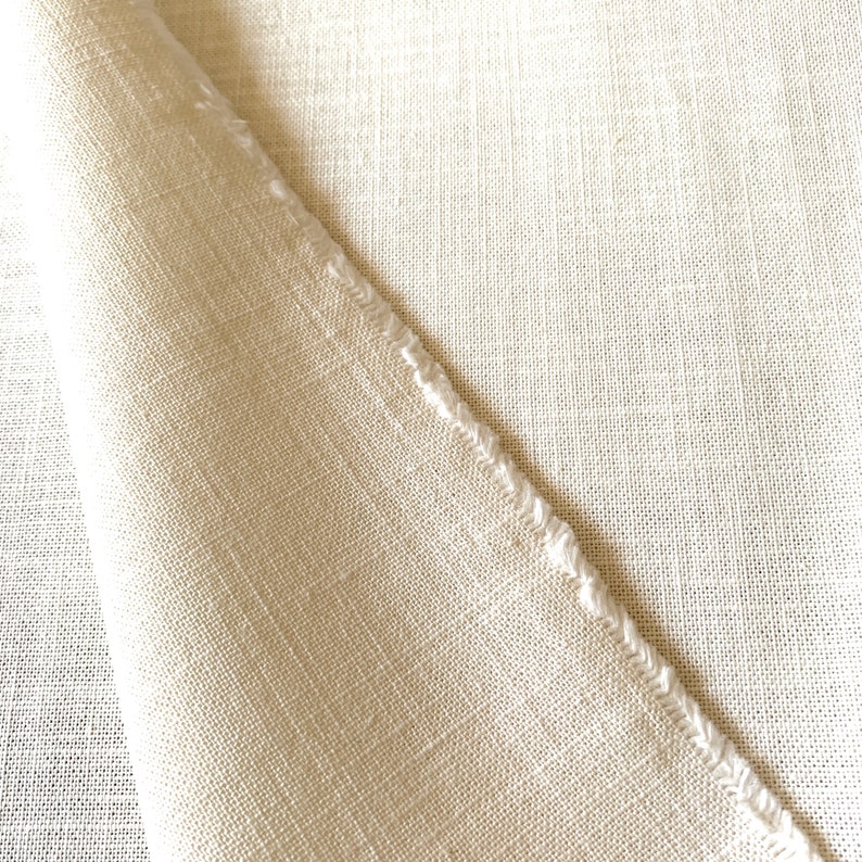 Tissu japonais, uni, ÉCRU, coton 110x50 1001C image 4