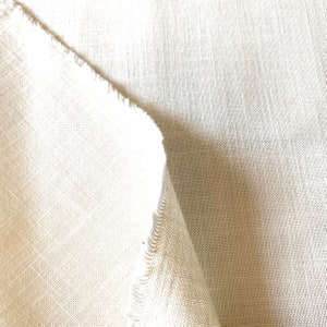 Tissu japonais, uni, ÉCRU, coton 110x50 1001C image 1