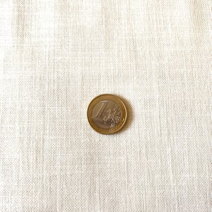 Tissu japonais, uni, ÉCRU, coton 110x50 1001C image 2