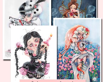 Giclee art prints of your choice, reproductions of original drawings on matte archival paper