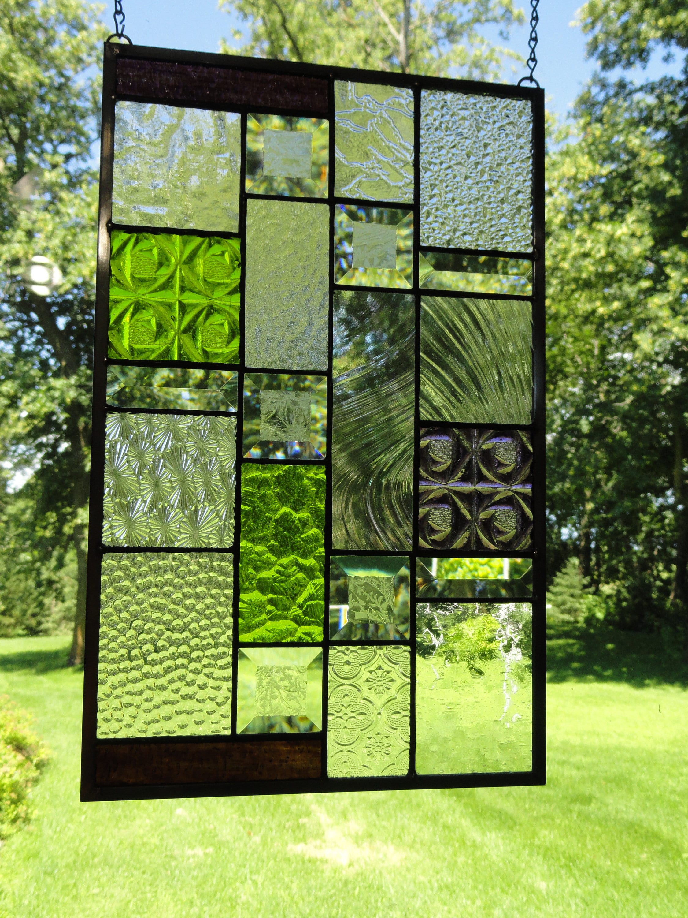 Stained Glass Window Panel Clear Etsy