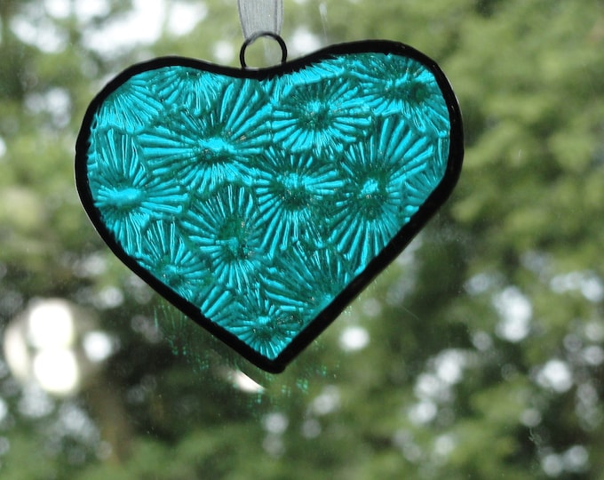 Heart Stained Glass Suncatcher Etsy