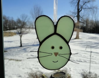Bunny Suncatcher, Ornament, Stained Glass