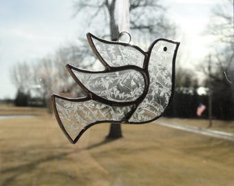 Dove Suncatcher, Ornament, Stained Glass