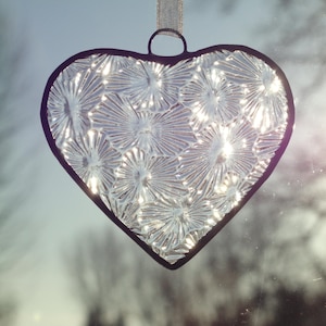 Small Heart Suncatcher, Ornament, Stained Glass