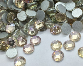 Strass IRISE ROSE en verre à coller rond - Strass home déco - strass scrapbooking - strass décoration