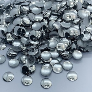 Rond Clou thermocollant ARGENT strass métal, customisation textile, 2mm à 25mm