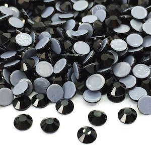 Strass termoadesivi NERI hotfix - Strass di alta qualità - Strass in vetro da 2 mm a 6 mm - Grossisti di strass - Piccole e grandi quantità