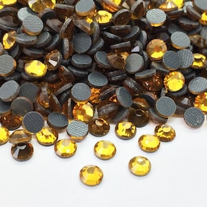 DARK TOPAZ hotfix rhinestones - DMC quality - Rhinestone wholesaler - Small and large quantities - Low-cost rhinestones