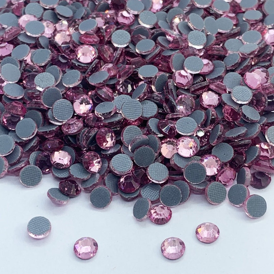 LIGHT PINK Iron-on Glass Rhinestones DMC 5mm Rhinestones Rhinestone ...