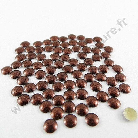 Strass clou thermocollant rond hotfix ARGENT 2mm à 22mm customisation vêtement