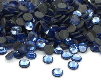 BABY BLUE iron-on Rhinestones in DMC glass - Small and large quantities - Low price rhinestones