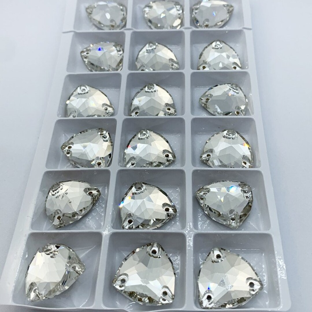 TRILLIANT Sew-on Rhinestones in Glass - Crystal - 12mm, 16mm, 22mm ...