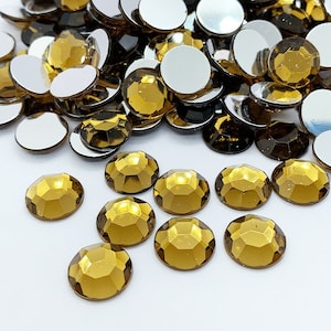 Acrylic rhinestone to stick round - TOPAZ - 2mm to 14mm - acrylic diamond rhinestone