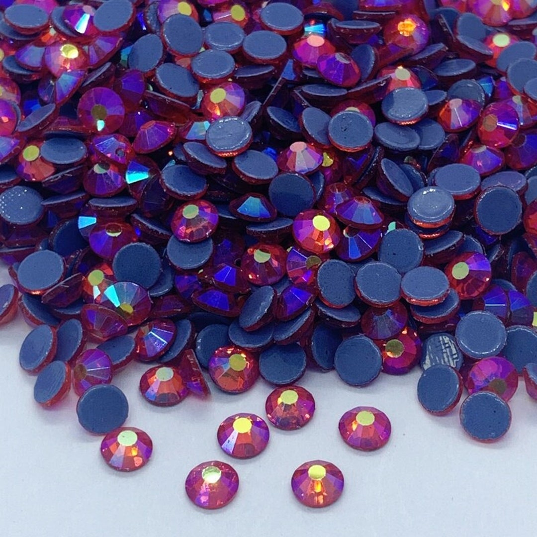 Quality Rhinestone Orange AB Heat-sealable Rhinestones - High-quality Rhinestones - Glass ...
