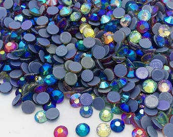 Diamantes de imitación termosellables AB multicolor - Diamantes de imitación de vidrio de 2 mm a 6 mm - Mayorista de diamantes de imitación - Pequeñas y grandes cantidades