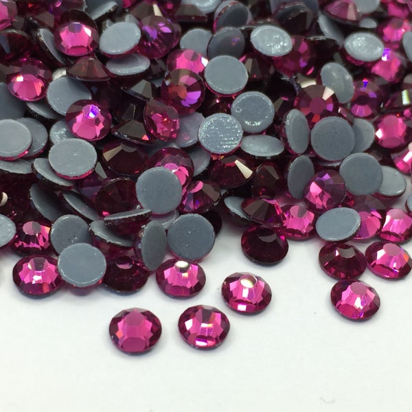 Strass ROSE FUCHSIA thermocollant high quality - Strass hotfix - Grossiste strass - Petite et grande quantité