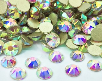 Strass AB NACRE 8/8 Qualité Swarovski 2088 à coller - 16 facettes - strass home déco - strass scrapbooking