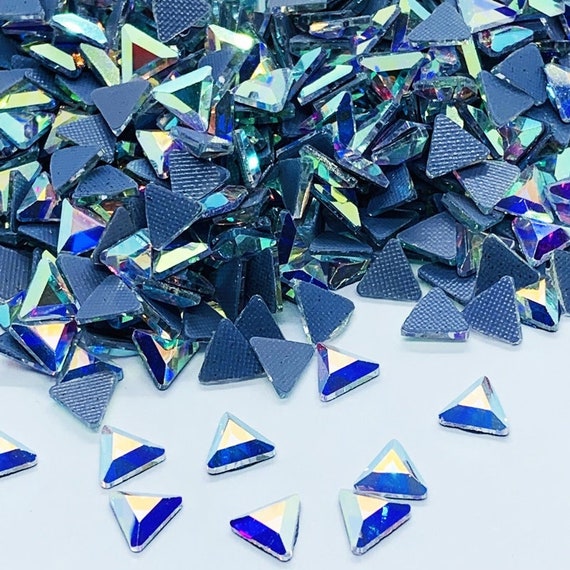 TRIANGLE iron-on glass rhinestones - PEARL - Hotfix rhinestones -  Rhinestone wholesaler - Small and large quantities