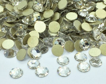 Strass CRISTAL 8 / 8 Qualité Swarovski 2088 rond - extra brillant - 16 facettes - strass home déco - strass scrapbooking