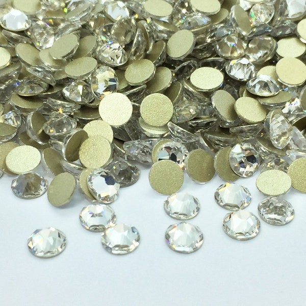 Strass CRISTAL 8 / 8 Qualité Swarovski 2088 rond - extra brillant - 16 facettes - strass home déco - strass scrapbooking