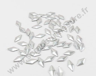 Iron-on rhinestone diamond - SILVER - 4x8mm, 10x5.5mm of your choice