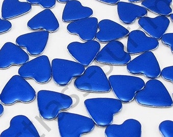 ROYAL BLUE Iron-on heart nail, hotfix metal rhinestones - Rhinestone wholesaler - Small and large quantities