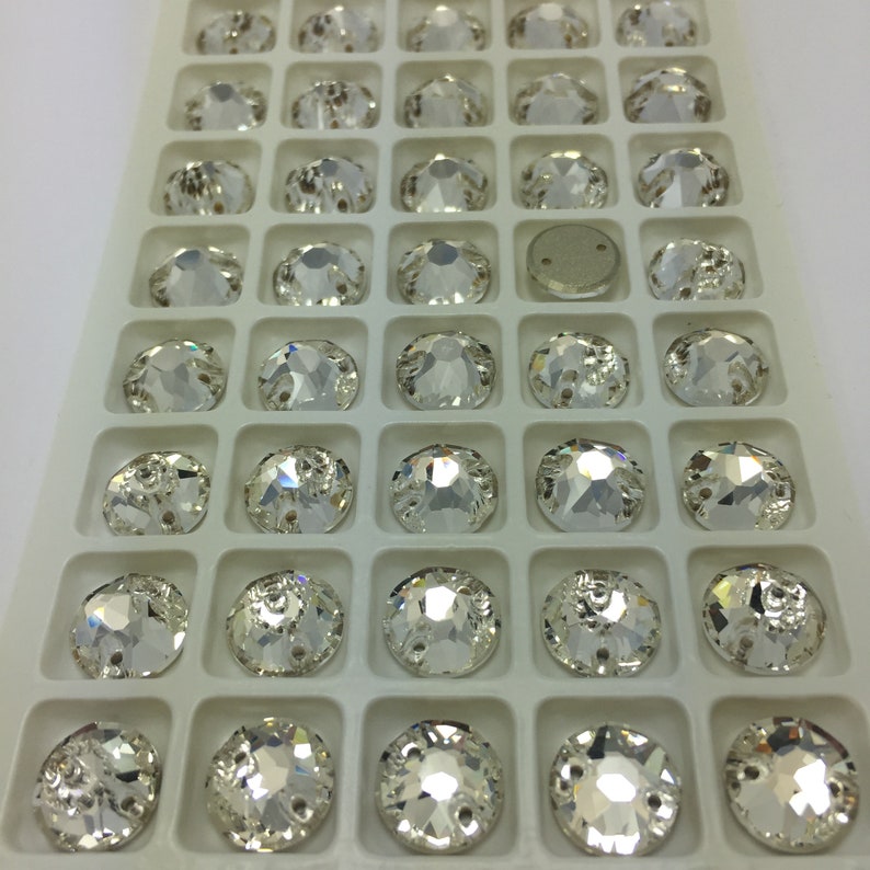 54 Strass à Coudre Forme S - 3 Tailles, Cristal AB Brillant, Dos Plat, Pour Costumes De Danse, DIY, Décoration Vêtements