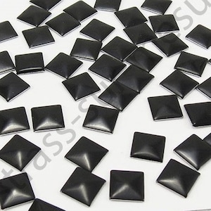 Quadrato termoadesivo con strass - NERO - Quadrato in metallo termoadesivo - Grossista strass - Piccole e grandi quantità