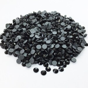 Strass NOIR thermocollant hotfix Strass DMC Strass en verre 2mm à 6mm Grossiste strass Petite et grande quantité image 2