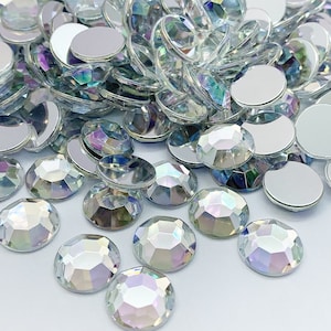 AB NACRE acrylic rhinestones to stick on round - 2mm to 14mm - acrylic diamond rhinestones - decorative diamond - diamond painting - diamond painting