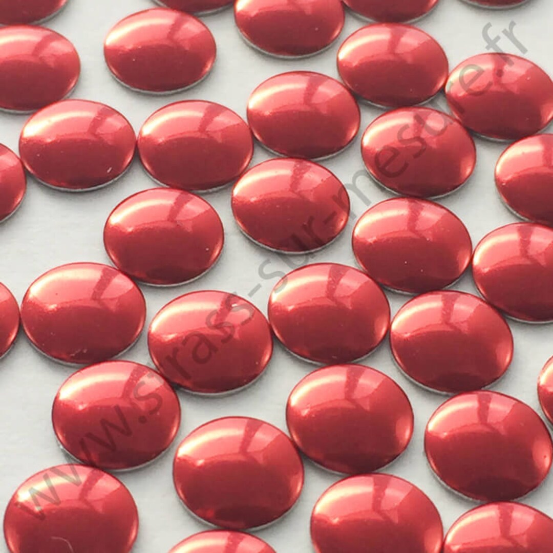 Iron-on RED Round Nail Metal Rhinestones Textile - Etsy UK