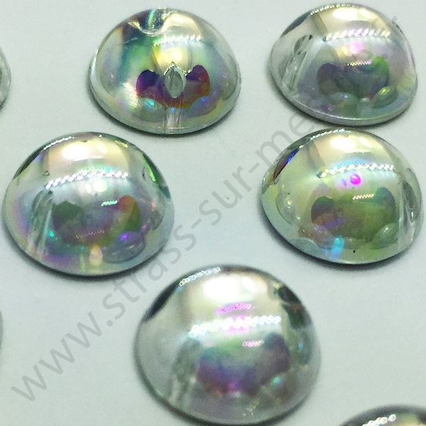 Demi perle, strass à coudre rond - DIAMANT NACRE - 6mm, 8mm, 10mm, 12mm au choix