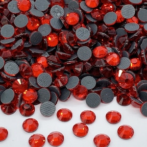 Strass ROUGE thermocollant en verre DMC Strass 2mm à 6mm Grossiste strass Petite et grande quantité image 1