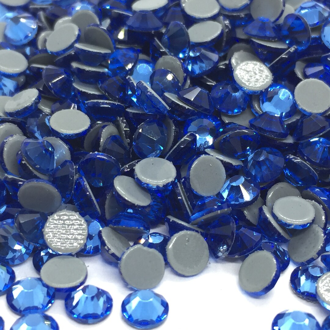 Small Blue Rhinestones BABY BLUE Iron-on Hotfix Rhinestones High Quality Rhinestones Glass ...