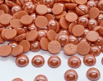 CORAL iron-on cabochon - Hotfix bead - Ceramic rhinestone - 3 to 6mm