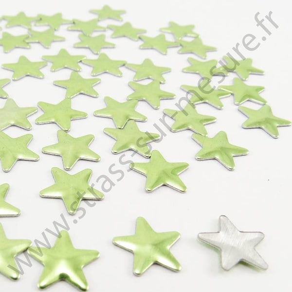 APPLE GREEN iron-on star, hotfix metal rhinestones Rhinestone wholesaler - Small and large quantities