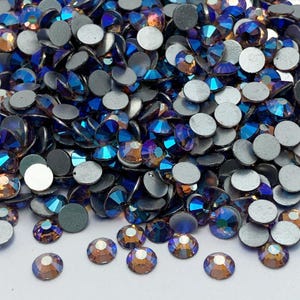 Diamantes de imitación de cristal redondos AB de color VIOLETA CLARO para pegar - Diamantes de imitación para decoración del hogar - Diamantes de imitación para scrapbooking - Diamantes de imitación para decoración