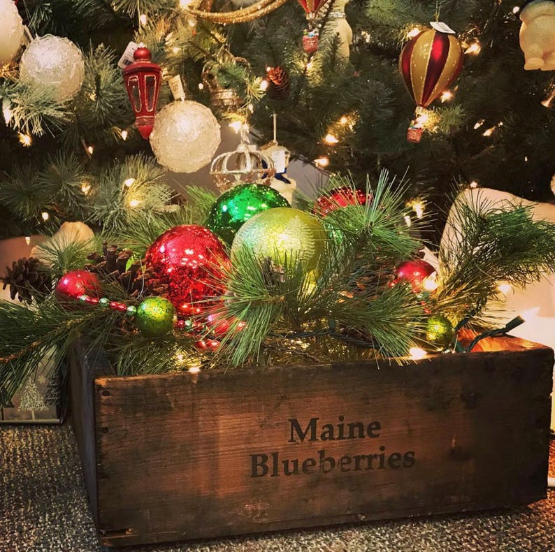 Antique Maine Blueberry Wooden Crate Decorative rustic Etsy